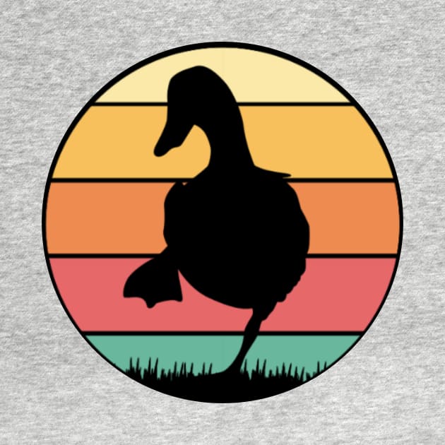Retro Vintage Sunset Duck by Little Duck Designs